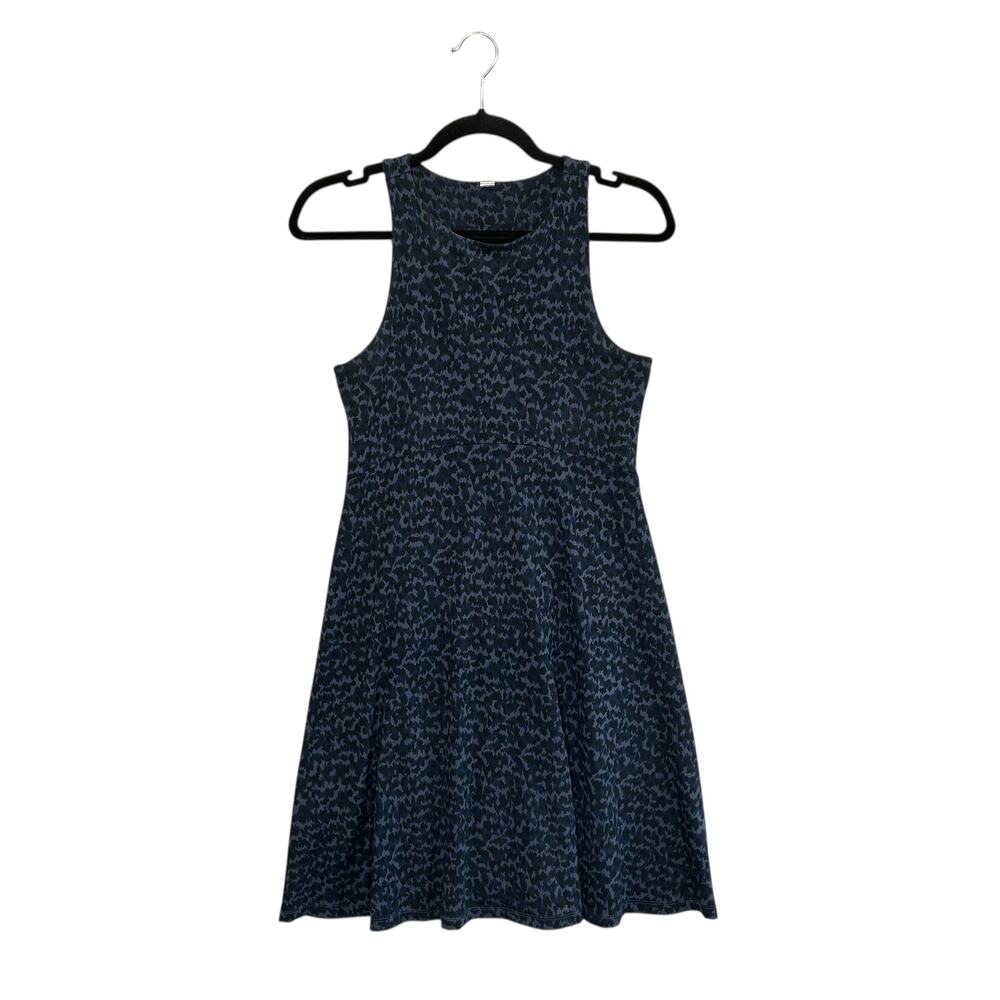 Athleta Santorini Thera Printed Dress Women's Sz XS Allure Navy A-Line Sporty